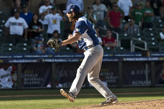 Jason Grilli shuts the door and gets the save for Team Italia against Mexico in the 2013 WBC. (Photo courtesy of FIBS)